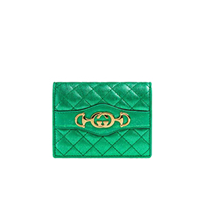 [스페셜오더]GUCCI-536353 3804 구찌 그린 라미네이트 가죽 카드 케이스