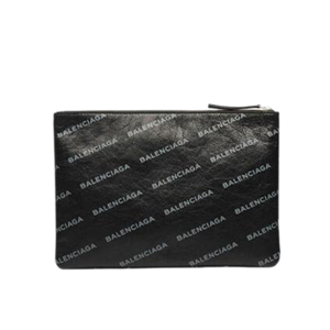 [스페셜오더]BALENCIAGA-506794 발렌시아가 양가죽 올오버 발렌시아가 로고 프린트 블랙 슈퍼마켓 클립 M