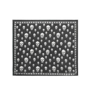 ALEXANDER MCQUEEN-110640 알렉산더 맥퀸 화이트 클래식 실크 시폰 스컬 스카프 여성용