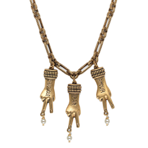 GUCCI-448470 구찌 콜리버 어워드 폼메인 Collier avec pendentifs en forme de mains