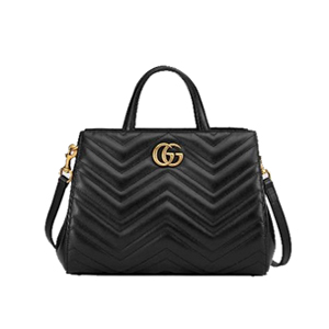 [스페셜오더]GUCCI-448054 1089 구찌 GG 마몽 스몰 블랙 마틀라세 탑 핸들백