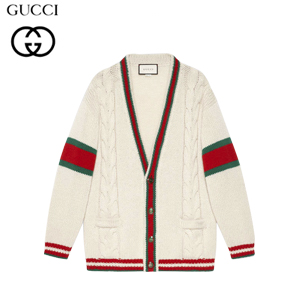 GUCCI-497037  9169 구찌 웹 케이블 니트 울 가디건 남녀공용