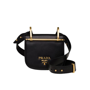 [스페셜오더]PRADA-1BH070 프라다 송아지 가죽 피오니에 블랙 숄더 백