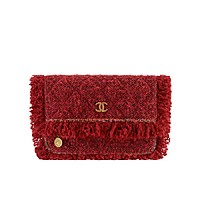 [스페셜오더]CHANEL-A91824 샤넬 트위드 골드 메탈 화이트 클러치 백