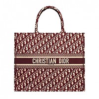 DIOR-디올 에크루/그레이 Oblique 자수 Dior Book Tote 라지 토트백 42cm - M1286ZRIW_M20I