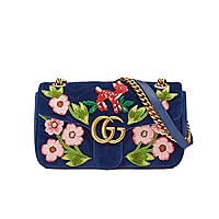 GUCCI-443497 4143 구찌 블루 GG 데님 GG 마몽 스몰 숄더백